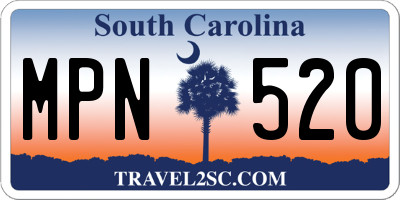 SC license plate MPN520