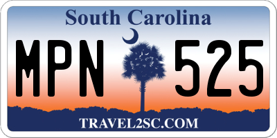SC license plate MPN525