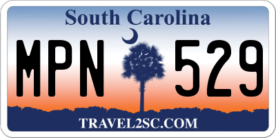 SC license plate MPN529