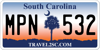 SC license plate MPN532