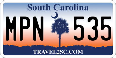 SC license plate MPN535