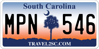 SC license plate MPN546