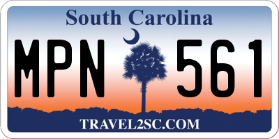 SC license plate MPN561