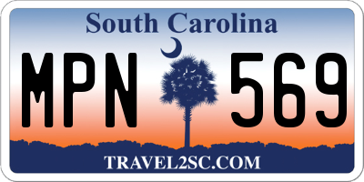 SC license plate MPN569