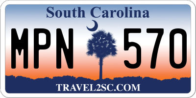 SC license plate MPN570