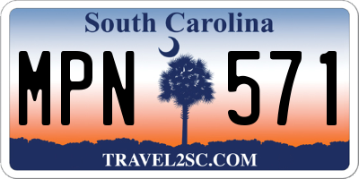 SC license plate MPN571