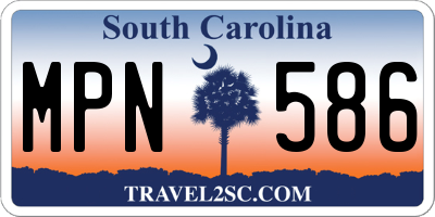 SC license plate MPN586