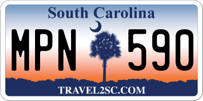 SC license plate MPN590