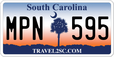 SC license plate MPN595