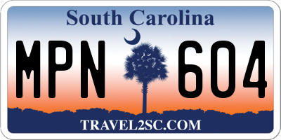 SC license plate MPN604