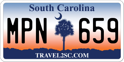 SC license plate MPN659