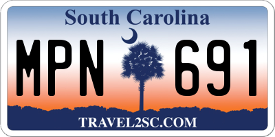 SC license plate MPN691