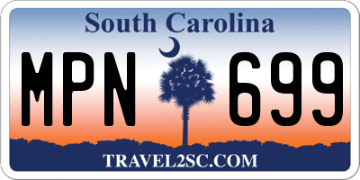 SC license plate MPN699
