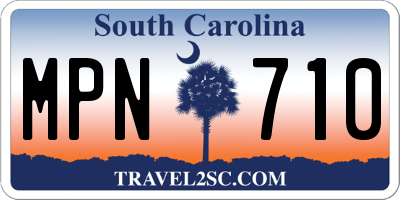 SC license plate MPN710