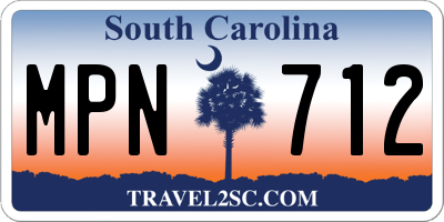 SC license plate MPN712