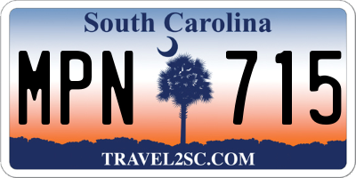 SC license plate MPN715