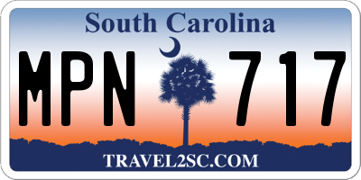 SC license plate MPN717