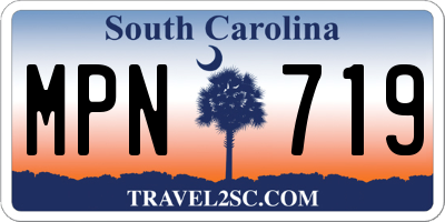 SC license plate MPN719