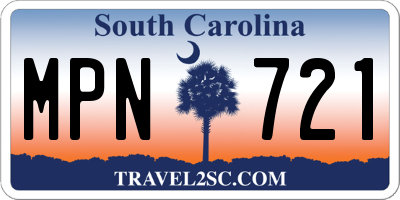 SC license plate MPN721