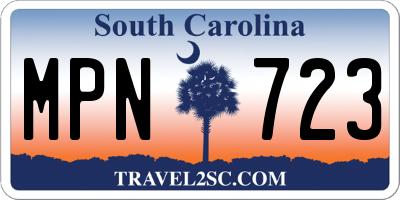 SC license plate MPN723
