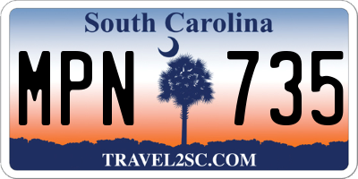 SC license plate MPN735