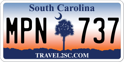 SC license plate MPN737