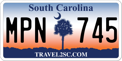 SC license plate MPN745