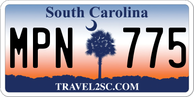 SC license plate MPN775