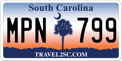 SC license plate MPN799