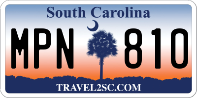 SC license plate MPN810