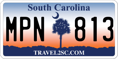 SC license plate MPN813