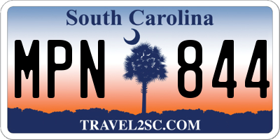 SC license plate MPN844