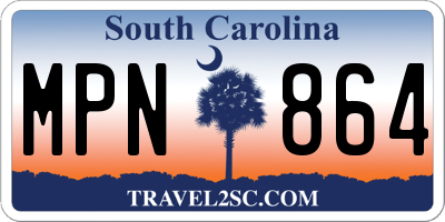 SC license plate MPN864