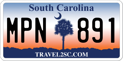 SC license plate MPN891