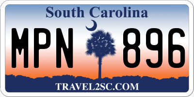 SC license plate MPN896