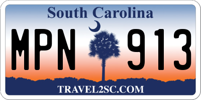 SC license plate MPN913