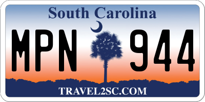 SC license plate MPN944