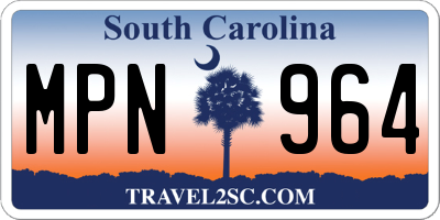SC license plate MPN964