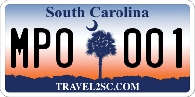 SC license plate MPO001