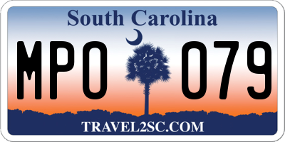 SC license plate MPO079