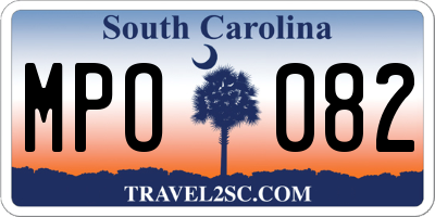 SC license plate MPO082