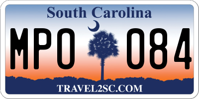 SC license plate MPO084