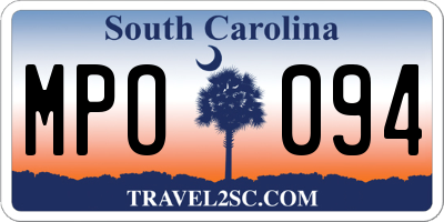 SC license plate MPO094