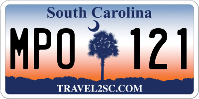 SC license plate MPO121