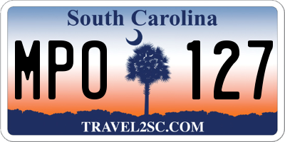 SC license plate MPO127