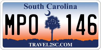 SC license plate MPO146