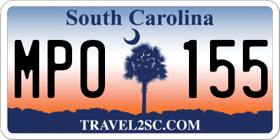 SC license plate MPO155
