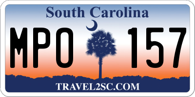 SC license plate MPO157