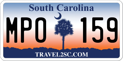 SC license plate MPO159