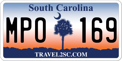SC license plate MPO169